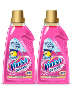 Vanish Oxi Action Gold Quitamanchas Líquido para Ropa de Color 2 x 1500 ml (3000 ml)