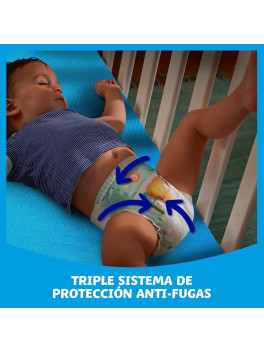 Dodot Bebé Seco Talla 6+ 14-20 kg, 96 Pañales, Ultra Seco, Barrera Stop Fugas, Protección Nocturna y Ajuste Cómodo