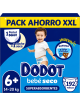 Dodot Bebé Seco Talla 6+ 14-20 kg, Pack Ahorro XXL 192 Pañales, Superabsorbentes, Barrera Stop Fugas y Noche Seca