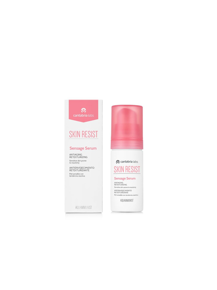 Cantabria Labs Skin Resist Sensage Serum Antiedad, Sérum Facial Retexturizante para Piel Sensible y Reactiva, Aquammunist