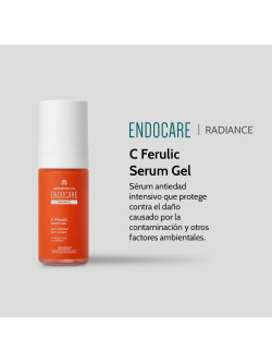 Endocare Radiance C Ferulic Serum Gel, Sérum Antioxidante con Vitamina C y Ácido Ferúlico, Antipolución, Todo Tipo de Piel