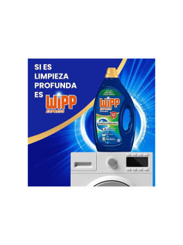 Wipp Express Higiene y Antiolores Detergente Líquido, Pack 4 x 55 Lavados, 220 Lavados, Limpieza Profunda y Agua Fría
