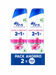 Head & Shoulders Suave y Sedoso 2 en 1 Plus Champú y Acondicionador Anticaspa, Cabello Hidratado y Brillante.Pack 2 und