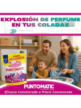 Pack 6 Bolsas Puntomatic Cápsulas Detergente Lavadora Fusión Floral – 180 Lavados (6 x 30 Cápsulas)