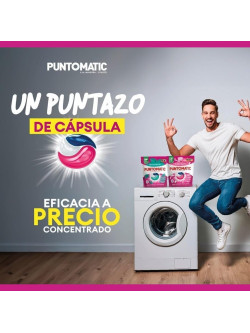 Puntomatic Cápsulas Detergente Lavadora Fusión Floral – Pack Ahorro 192 Lavados (4 x 48 Cápsulas) | Ropa Blanca y de Color