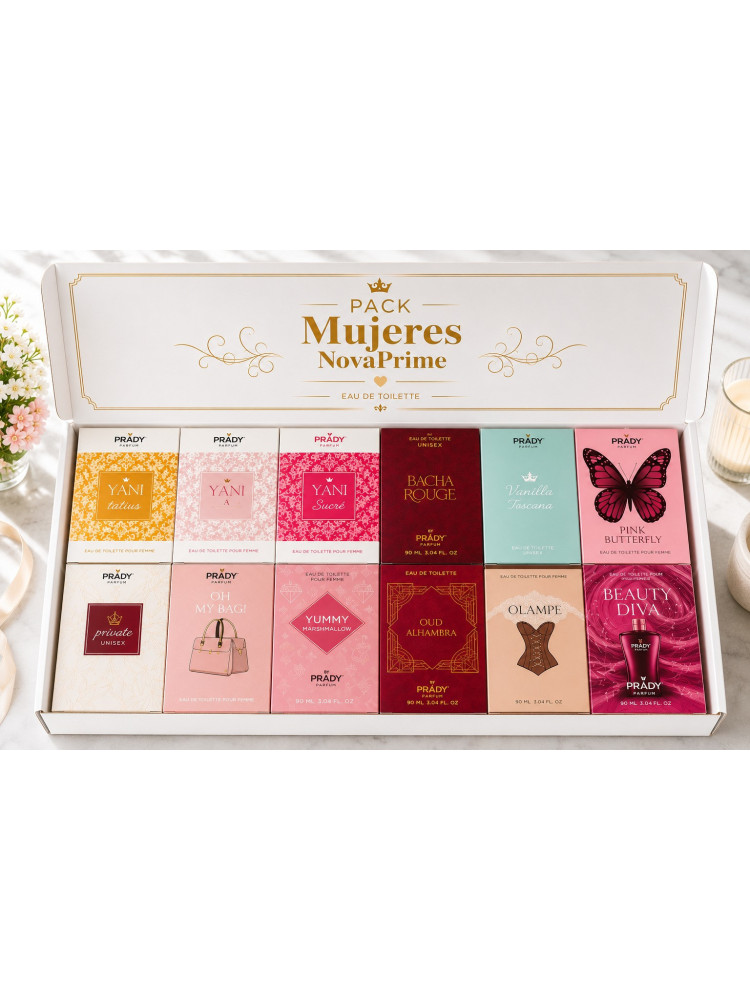Pack Mujeres 12 Perfumes Prady | Colonias para Mujer y Unisex | Lote de Fragancias Dulces, Florales, Avainilladas y Orientales |