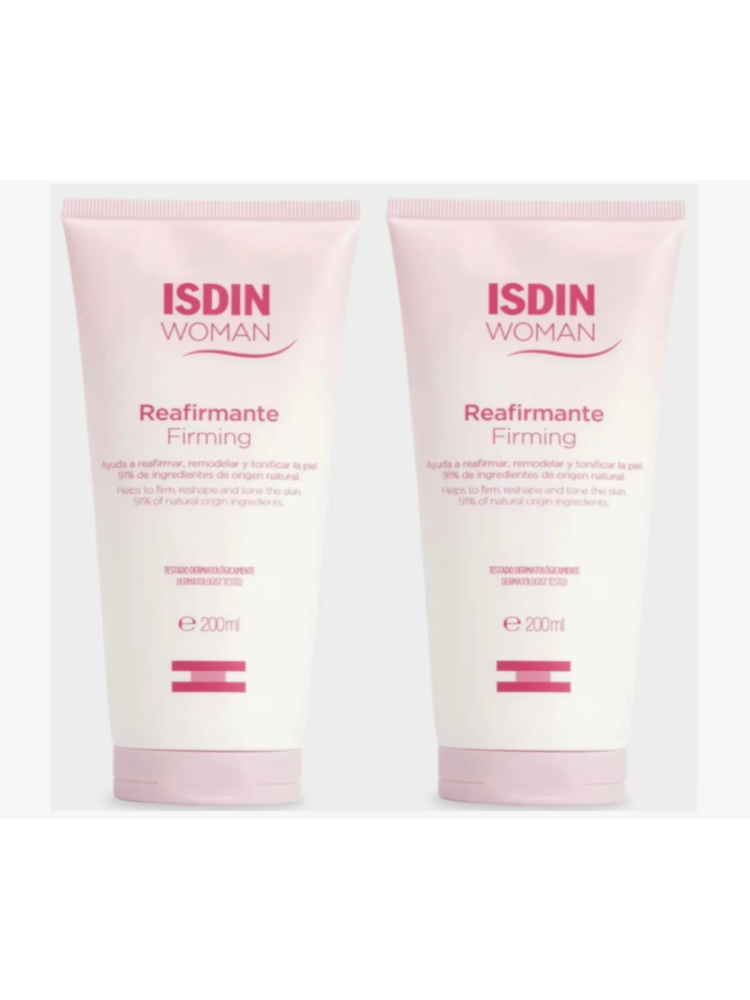 Pack de 2 unidades Crema Reafirmante WOMAN Isdin de 200ml con Aceite de Rosa Mosqueta