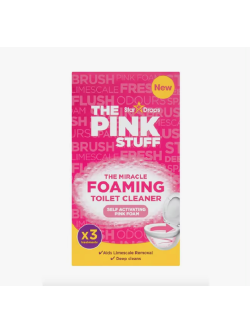 Pack 9 sobres x 100gramos Polvo activo limpiador espumoso para inodoros Pink Stuff The Miracle Foaming Toilet Cleaner
