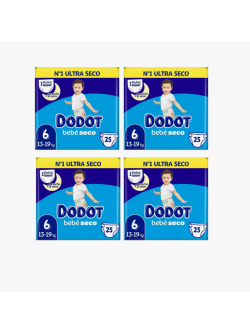 100 Pañales Dodot Bebé Seco Talla 6