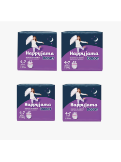 68 Unidades Pañales Dodot HappyJama - Pañales Niña 4 - 7 Años, 17 - 29 kg,