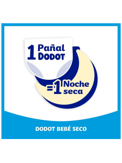 128 unidades-Pañales Dodot Bebé Seco Talla 6