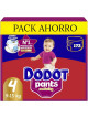 Dodot Pants Activity Pañales Braguita, Talla 4, 9-15 kg, 172 Unidades, Ajuste 360 Anti-Fugas, Extra Suave, Pack Ahorro