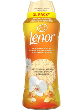 LENOR UNstoppables Perlas de Perfume para la Ropa, 41 Lavados (495g), Suavizante con Fragancia Orquidia Dorada,