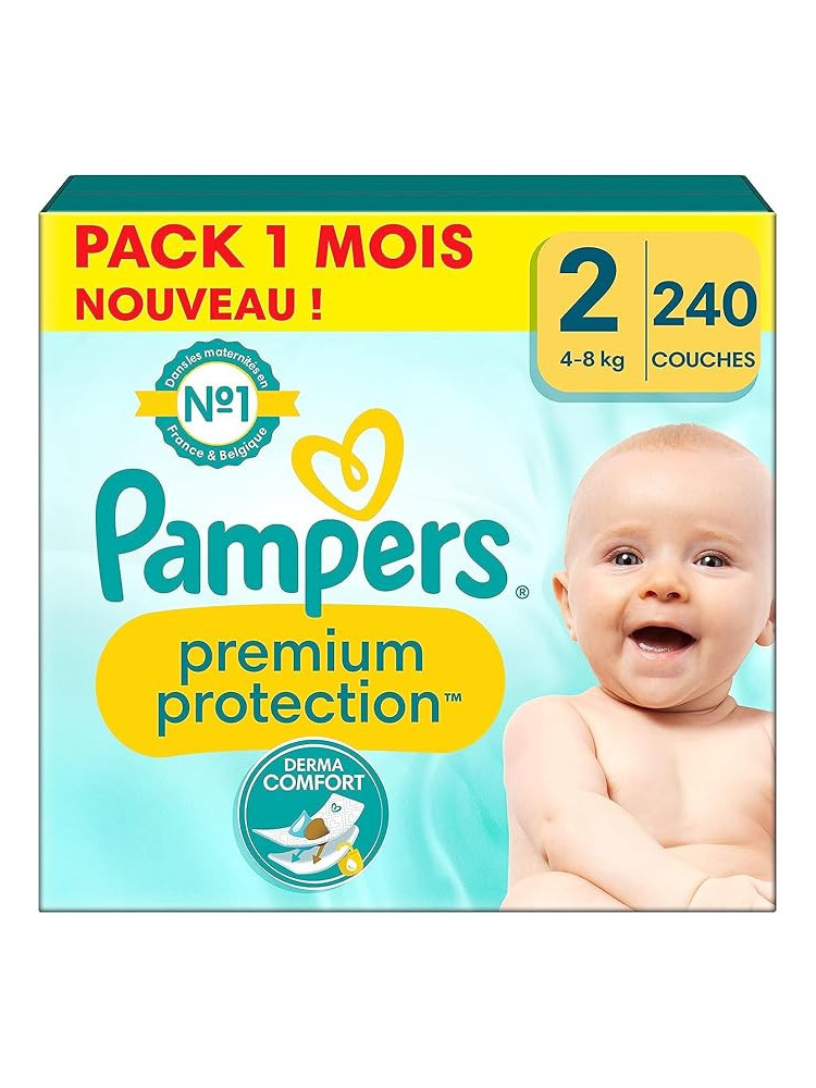 Pampers Premium - Protección de tamaño 2, capas X240, 4 kg – 8 kg