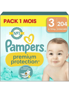 Pampers Premium - Protección de tamaño 3, capas x204, 6 kg – 10 kg