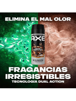 Axe Desodorante para Hombre Antitranspirante Dark Temptation 150ml - Pack de 6 - Aerosol - Fresco