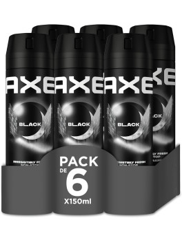 Axe Desodorante Bodyspray Black 150ml, pack de 6 unidades