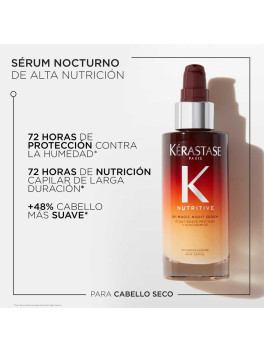 Kérastase Nutritive, Sérum Reparador de Noche, Para Cabello seco, 8H Magic Night Serum, 90 ml