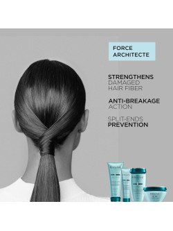 Kérastase Résistance Force Architecte, Champú Reconstituyente, Para Cabello Dañado y Sobreprocesado, Bain Force Architecte