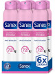 Sanex Dermo Invisible Desodorante Spray, Pack 6 Uds x 200 ml