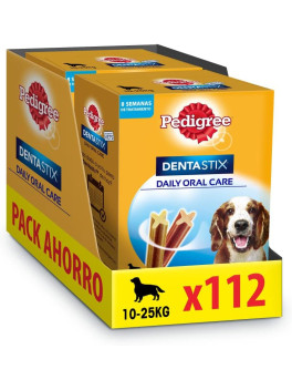 PEDIGREE Snack Dental para Perros Mediano, Sabor Pollo, 112 Unidades (Paquete de 1)