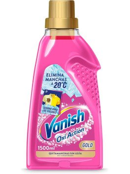 Vanish Oxi Action Gold Quitamanchas Líquido Ropa Color 1500 ml, Sin Lejía, Elimina Manchas, Eficaz desde 20°C