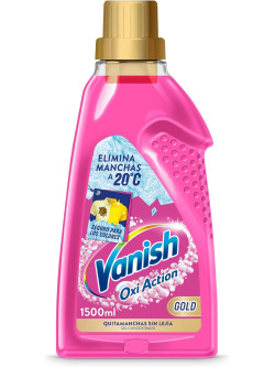 Vanish Oxi Action Gold Quitamanchas Líquido Ropa Color 1500 ml, Sin Lejía, Elimina Manchas, Eficaz desde 20°C
