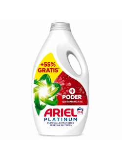 Ariel Detergente Líquido Quitamanchas 50 Lavados (32+18 Gratis), Elimina Manchas Difíciles y Olores, Limpieza Profunda