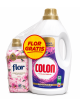 Colon Advanced Detergente Líquido 64 Lavados + Flor Rosa 36 Lavados Gratis, Ropa Blanca y Color, Quitamanchas