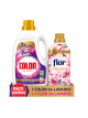 Colon Advanced Detergente Líquido 64 Lavados + Flor Rosa 36 Lavados Gratis, Ropa Blanca y Color, Quitamanchas