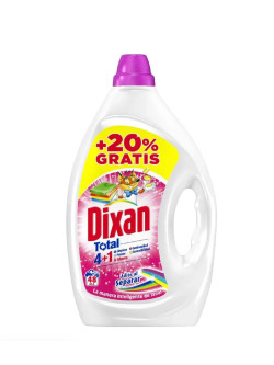 Dixan Total 4+1 Detergente Líquido Lavadora 48 Lavados, Ropa Blanca y Color, Limpieza y Frescor Duradero