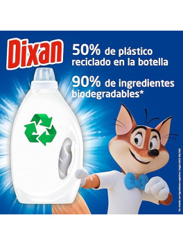 Dixan 4 en 1 Detergente Líquido Lavadora Pack 2 x 55 Lavados (110 Lavados), Ropa Blanca y Color, Frescor