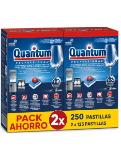 Pack Ahoro Finish Quantum Professional Lavavajillas 250 Pastillas, Limpieza Profesional, Brillo y Desengrase Potente