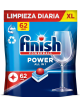 Finish Powerball Power All in 1 XL 62 Pastillas para Lavavajillas, Limpieza Diaria, Brillo y Protección del Cristal