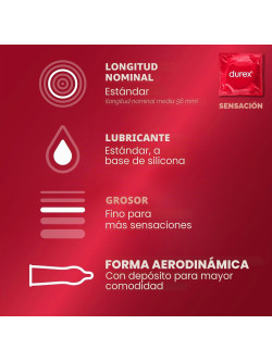 Durex Surprise Me Pack Variado 40 Preservativos, Feeling, Essential, Pleasure Me y Tickle Me, Surtido Mixto