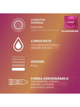Durex Surprise Me Pack Variado 40 Preservativos, Feeling, Essential, Pleasure Me y Tickle Me, Surtido Mixto