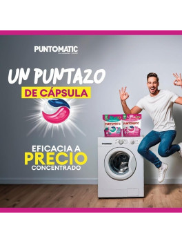 Puntomatic Fusión Floral Cápsulas Detergente Lavadora 60 Caps, Ropa Blanca y Color, Limpieza y Frescura Floral