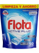 Flota Active Plus Classic Pastillas Lavavajillas 50 Lavados, Film Hidrosoluble, Poder Desengrasante y Brillo